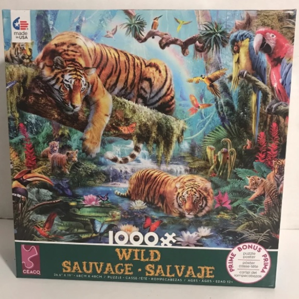 CEACO Wild Sauvage Salvaje Tiger 1000 pc Puzzle